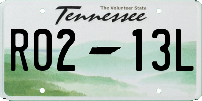 TN license plate R0213L