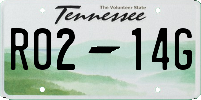 TN license plate R0214G