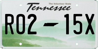 TN license plate R0215X