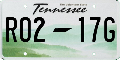 TN license plate R0217G