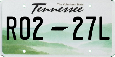 TN license plate R0227L