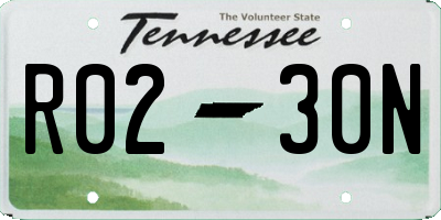 TN license plate R0230N