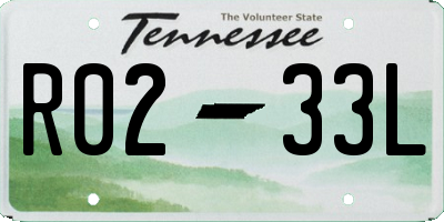 TN license plate R0233L
