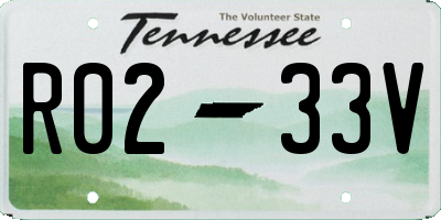 TN license plate R0233V