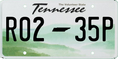 TN license plate R0235P