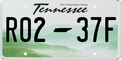 TN license plate R0237F
