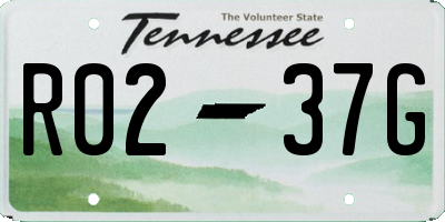 TN license plate R0237G