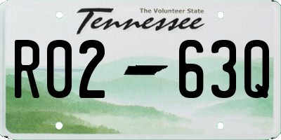 TN license plate R0263Q