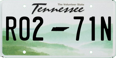 TN license plate R0271N