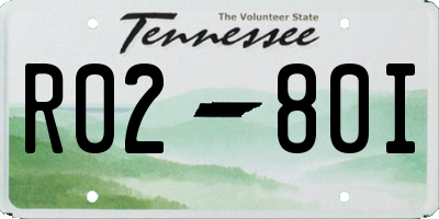 TN license plate R0280I
