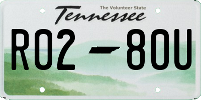 TN license plate R0280U