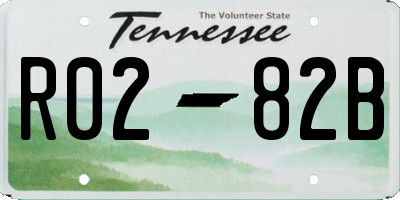 TN license plate R0282B