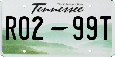 TN license plate R0299T