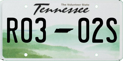 TN license plate R0302S