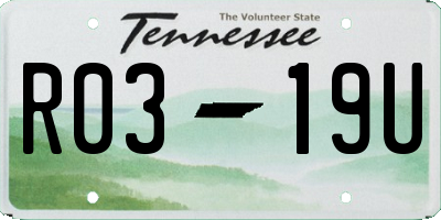 TN license plate R0319U