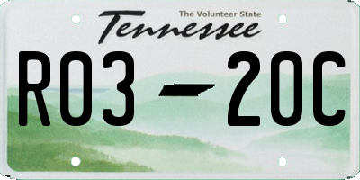 TN license plate R0320C