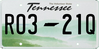 TN license plate R0321Q