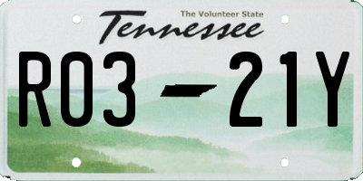 TN license plate R0321Y