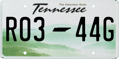 TN license plate R0344G