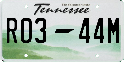 TN license plate R0344M
