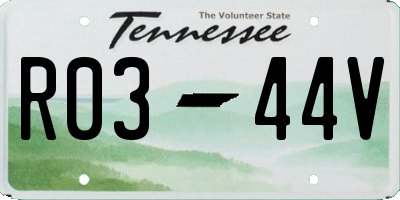 TN license plate R0344V