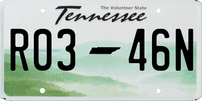 TN license plate R0346N