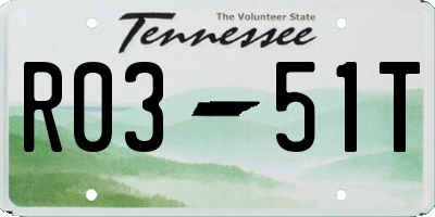 TN license plate R0351T