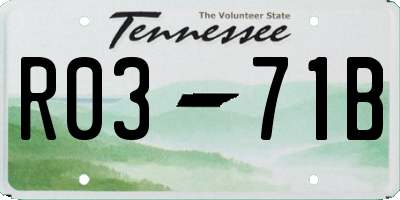 TN license plate R0371B