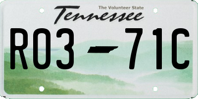 TN license plate R0371C