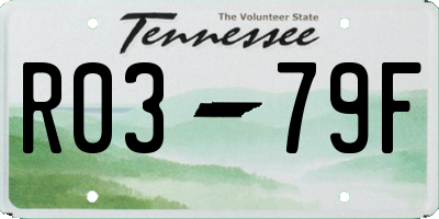TN license plate R0379F