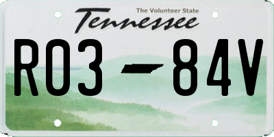 TN license plate R0384V