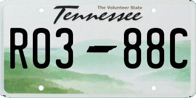 TN license plate R0388C