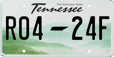 TN license plate R0424F