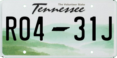 TN license plate R0431J