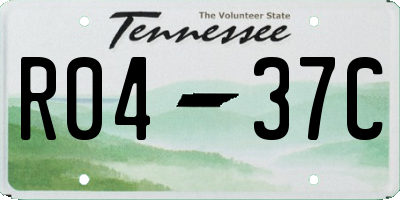 TN license plate R0437C