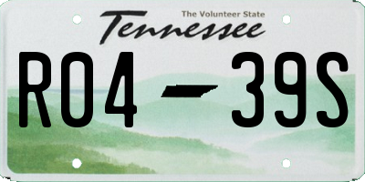 TN license plate R0439S