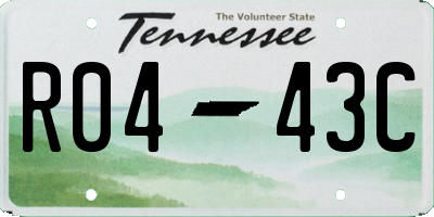 TN license plate R0443C