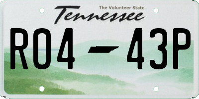 TN license plate R0443P