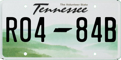 TN license plate R0484B