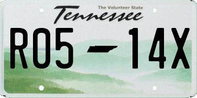 TN license plate R0514X