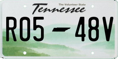 TN license plate R0548V