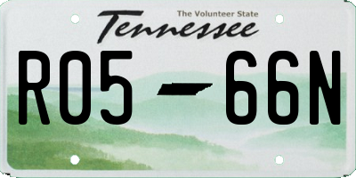 TN license plate R0566N