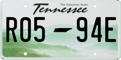 TN license plate R0594E
