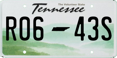 TN license plate R0643S