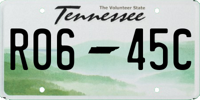 TN license plate R0645C