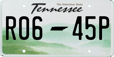 TN license plate R0645P