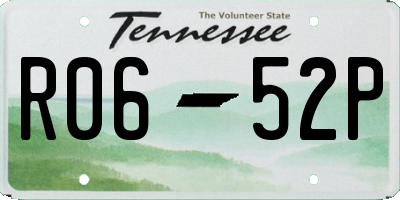 TN license plate R0652P