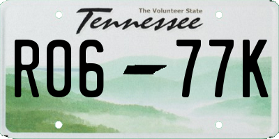 TN license plate R0677K
