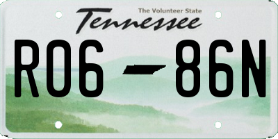 TN license plate R0686N
