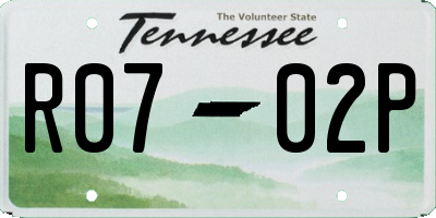 TN license plate R0702P